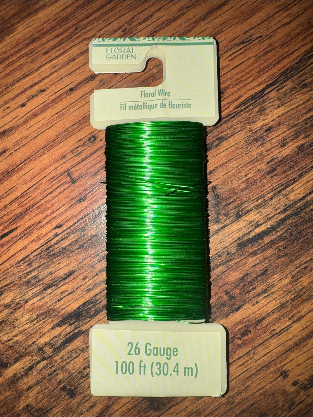 26 Gauge Green Floral Wire - 100 ft C1.Bk.R.2